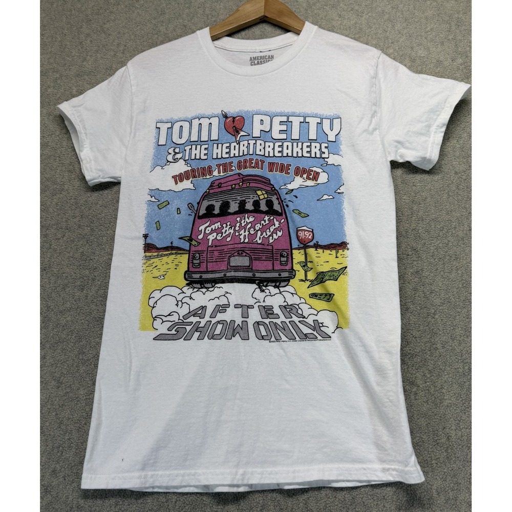 American Classics Womens T-Shirt White Tom Petty & The Heartbreakers Graphic S